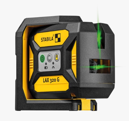 Stabila LAX320G Green Beam Cross Line Plus Plumb Point Laser 