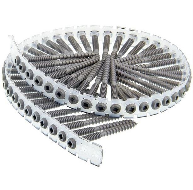 08S250W003 Screw, #8 x 2-1/2", Composite Deck, Weatherex 3, Grey