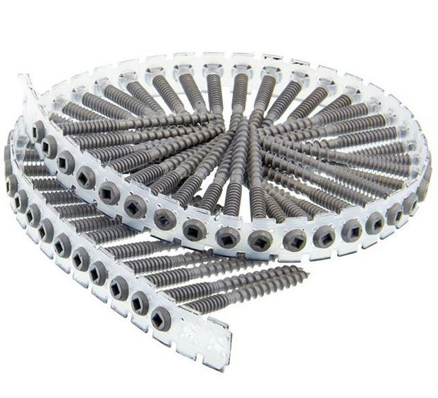 08S300W003 Screw, #8 x 3", Composite Deck, Weatherex 3, Grey