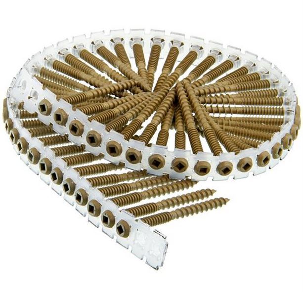 08S300W592 Screw, #8 x 3", Composite Deck, Weatherex 3, Tan