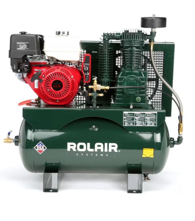 ROLAIR 13GR30HK30 13 HP Two-Stage Gas Powered Air Compressor