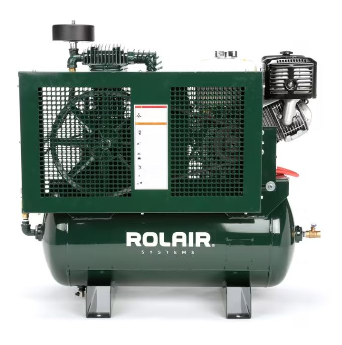 ROLAIR 13GR30HK30 13 HP Two-Stage Gas Powered Air Compressor rear