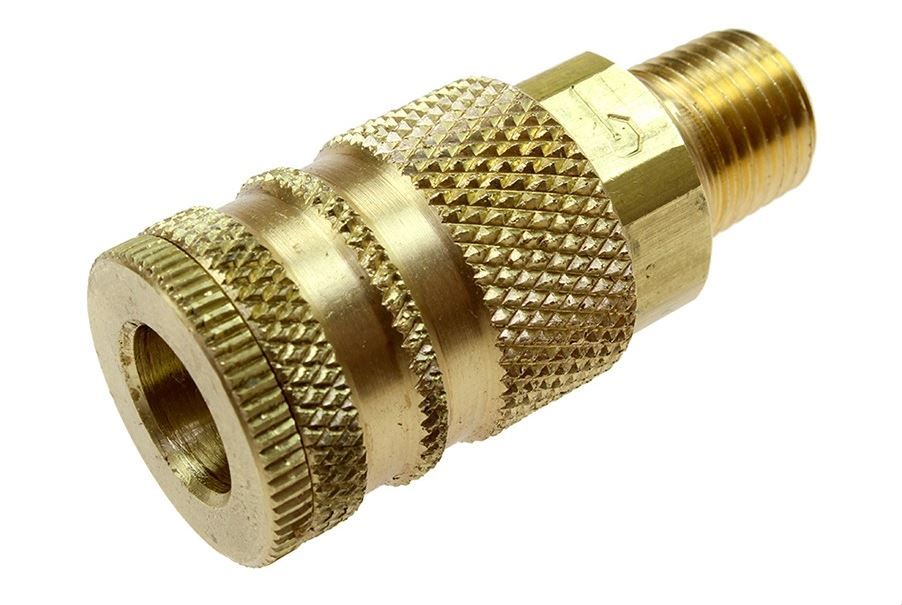 719BK 1/4" Industrial Coupler, 3/8" MPT