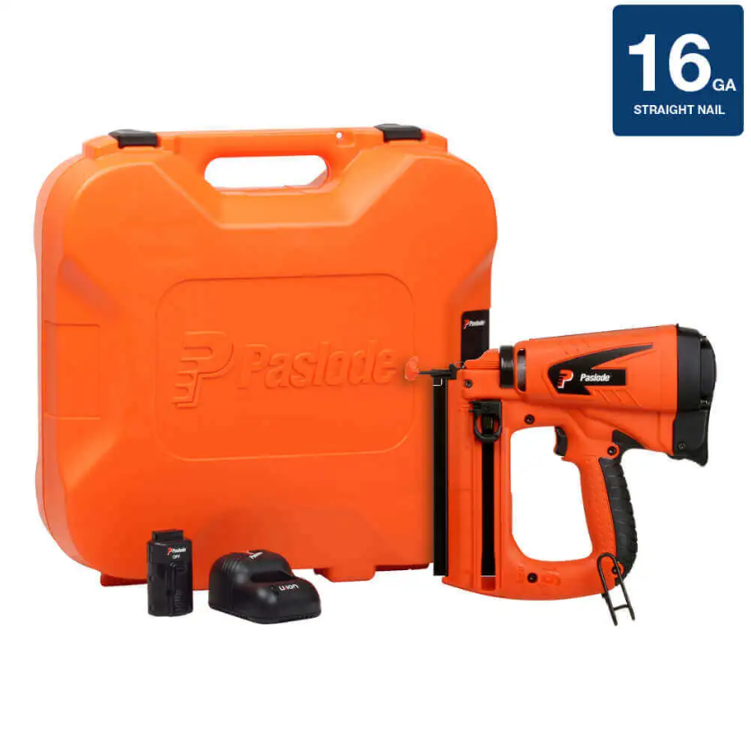 Paslode IM250S-Li Straight Li-Ion Cordless Finish Nailer kit with battery and charger