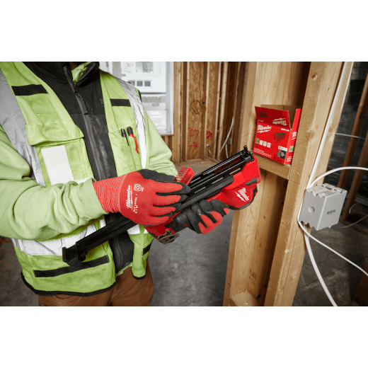 Milwaukee MNM1-600 1” Insulated Cable Staples in use