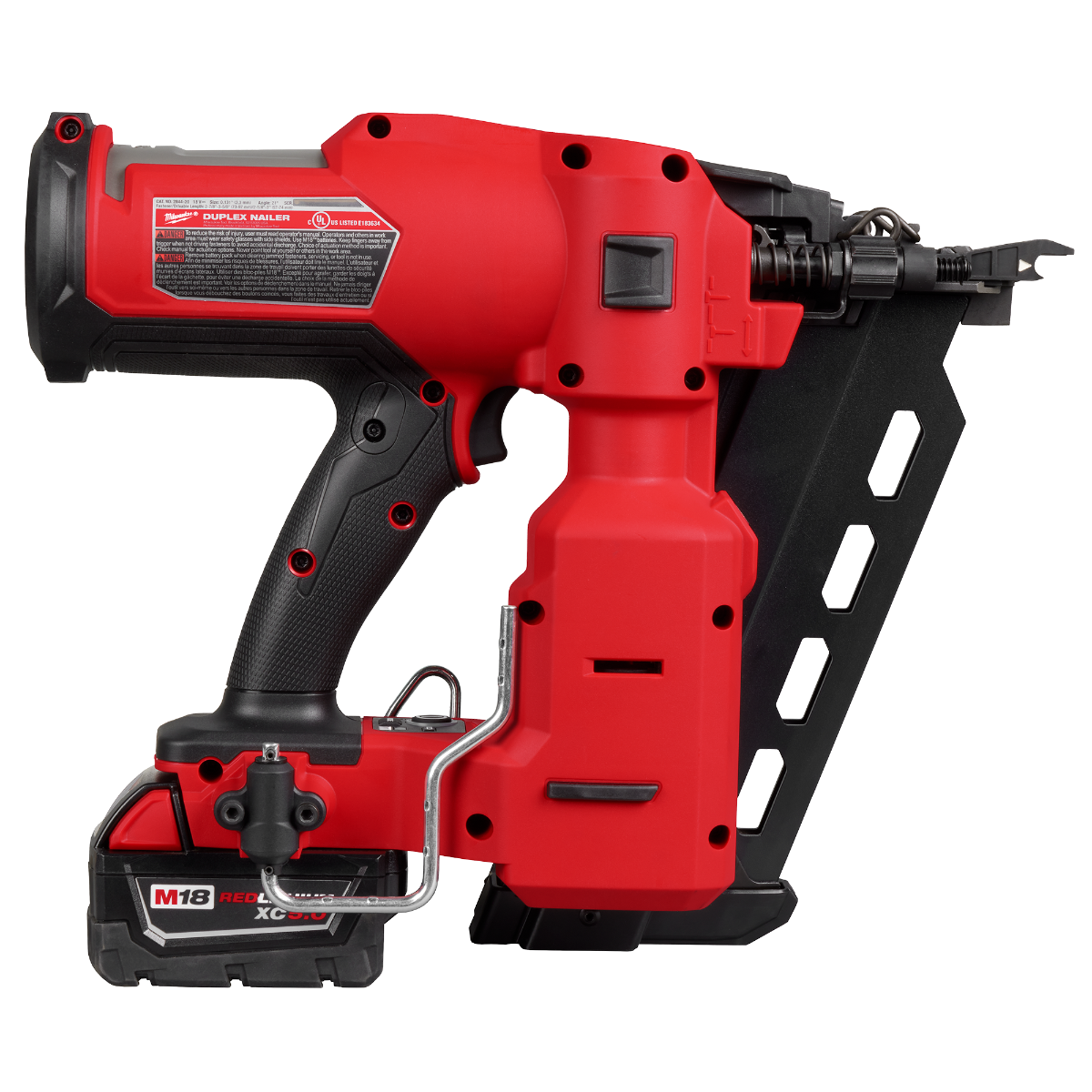 Milwaukee 2844-21 M18 Fuel Duplex Nailer side view