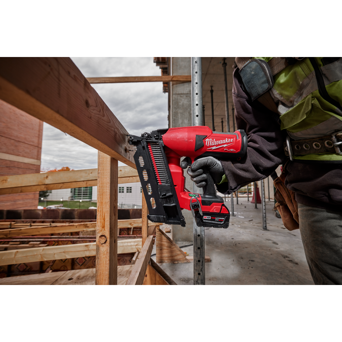 Milwaukee 2844-20 M18 Fuel Duplex Nailer jobsite professional use