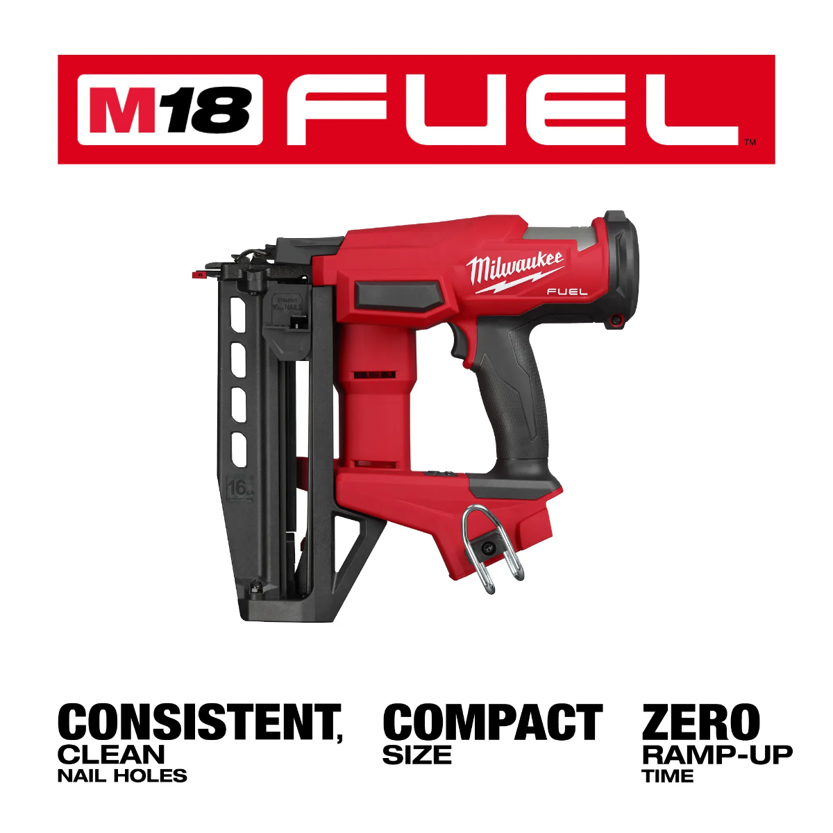 Milwaukee 3020-20 M18 Fuel 16 Gauge Straight Finish Nailer w/ Out Battery compact