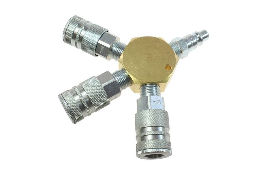 Coilhose 3133-58C 3-Port Flat Hex Manifold, 3/8" Interchange