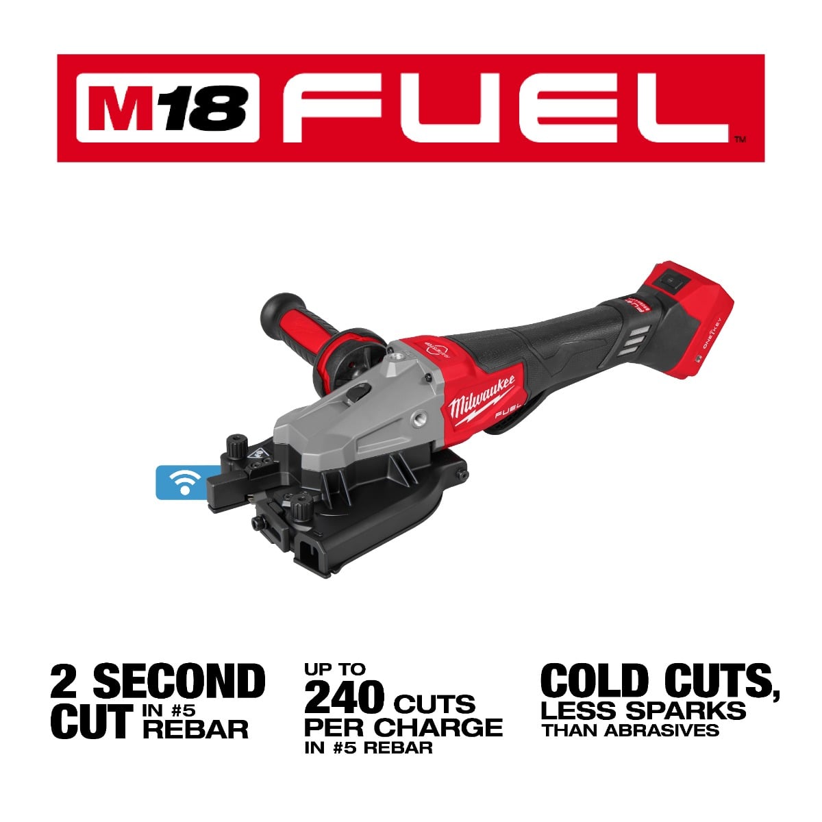 Milwaukee 3675-20 M18 #10 (1-1/4") Cordless Rebar Cutter faster cuts less sparks