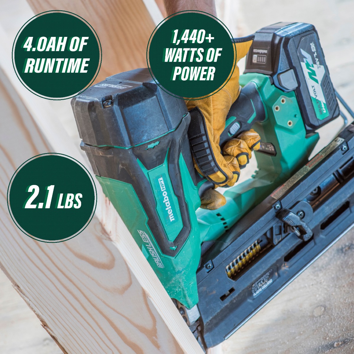 Metabo HPT 382333M MultiVolt 36V/18V Li-Ion Battery features
