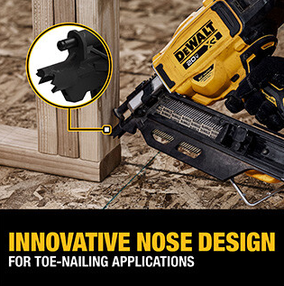Dewalt DCN930B 20V MAX Cordless 30-Degree Framing Nailer (Bare Tool) innovative nosepiece