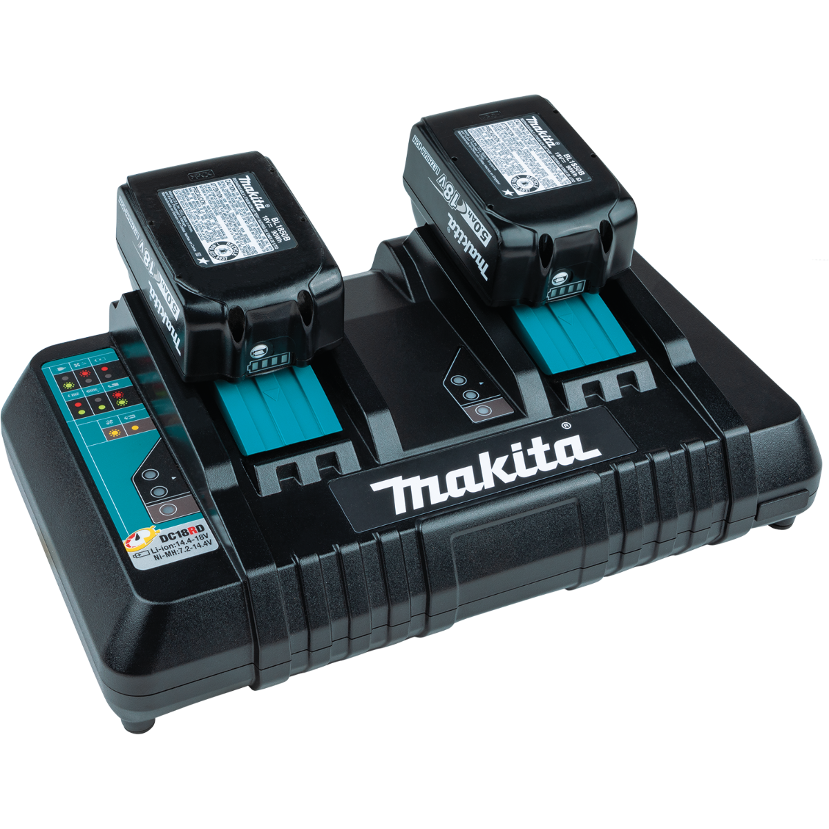 Makita DC18RD 18V Lithium-Ion Dual Port Rapid Optimum Charger 5.0 ah batteries