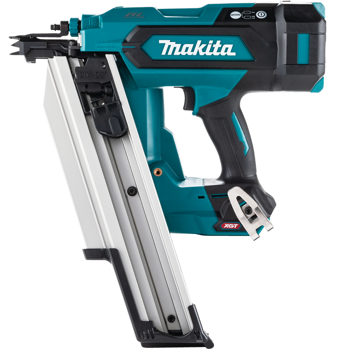 Makita GNB02Z 40V Max XGT Brushless 21-Degree Full Round Head Framing Nailer (Bare Tool), 2" to 3-1/2"