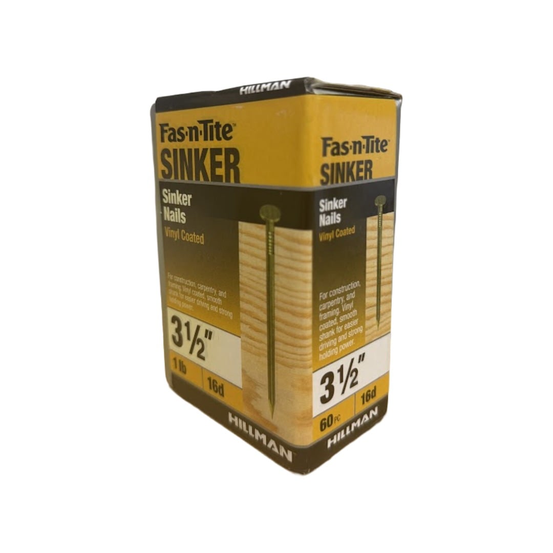 Hillman Fas-n-Tite 3-1/4" (16D) Vinyl Coated Sinker Nail package angle