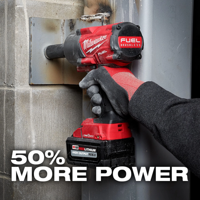 Milwaukee 48-11-1865 M18 REDLITHIUM HIGH OUTPUT XC6.0 Battery Pack 50% more power