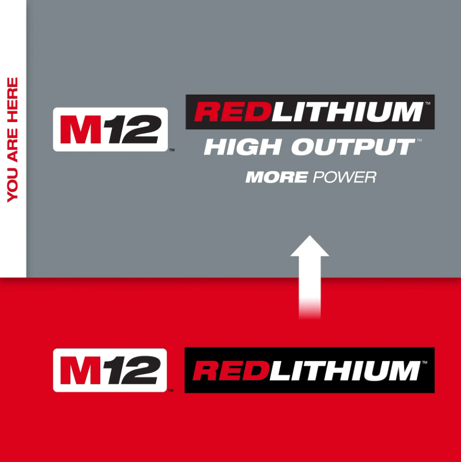 Milwaukee 48-11-2425 M12 REDLITHIUM High Output More Power
