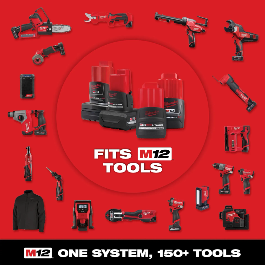 Milwaukee 48-11-2425 M12 REDLITHIUM High Output CP2.5 Battery for M12 Tools