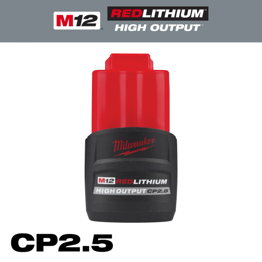 Milwaukee 48-11-2425 M12 REDLITHIUM High Output CP2.5 Battery