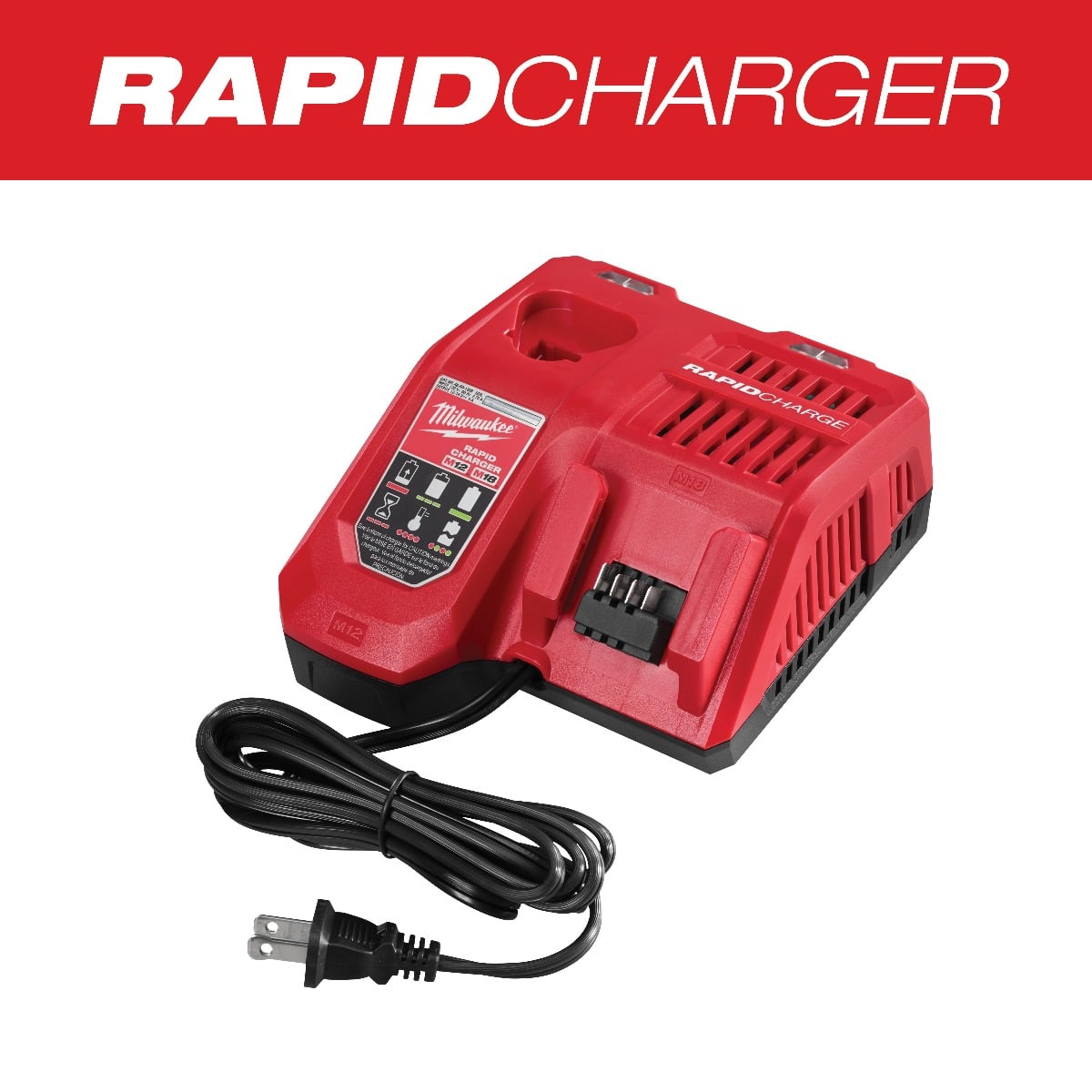 Milwaukee M18 & M12 Multi-Voltage Rapid Charger graphic