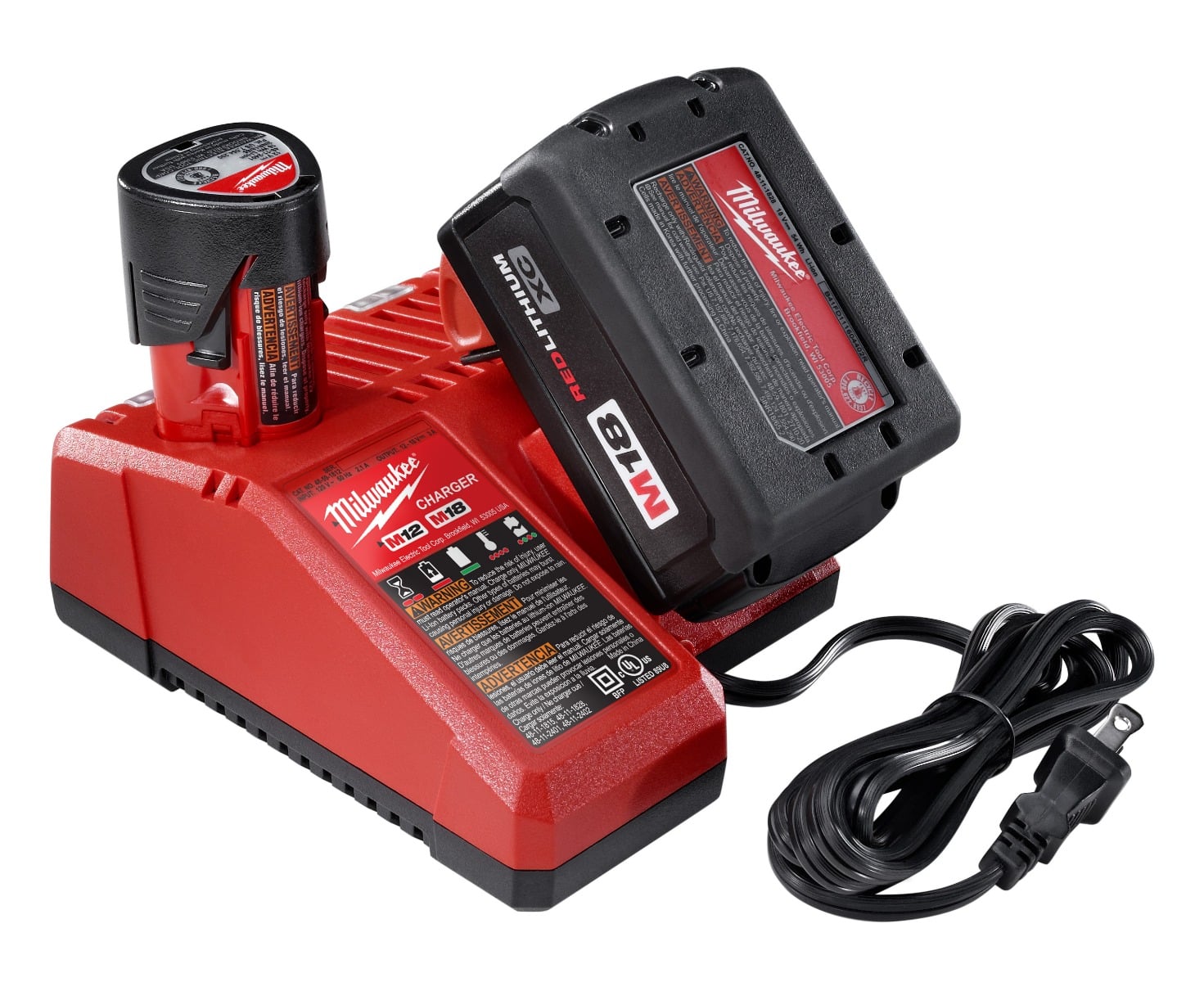 Milwaukee M18 & M12 Multi-Voltage Charger 48-59-1812 with battery