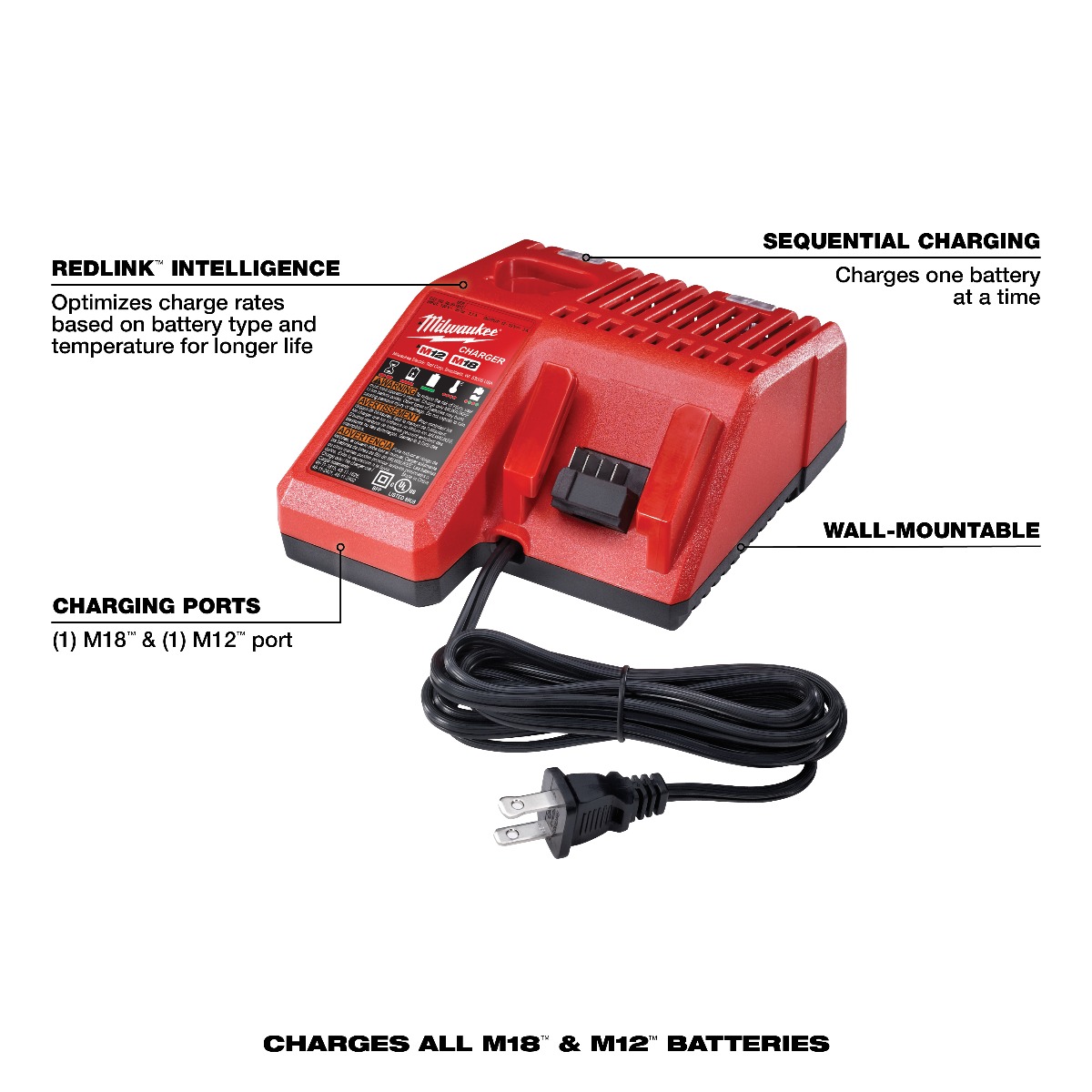 Milwaukee M18 & M12 Multi-Voltage Charger 48-59-1812 guide