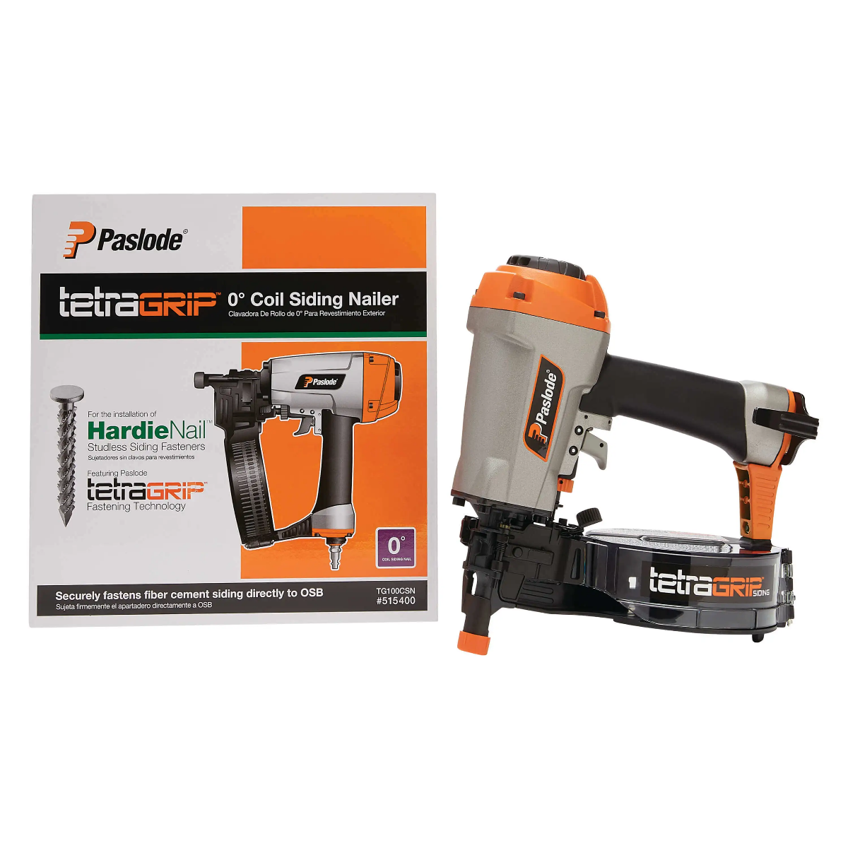 Paslode TetraGRIP TG100CSN Coil Siding Nailer 515400 package