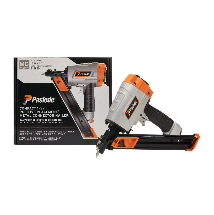 Paslode F150S-PP Positive Placement Metal Connector Nailer, 1-1/2" box