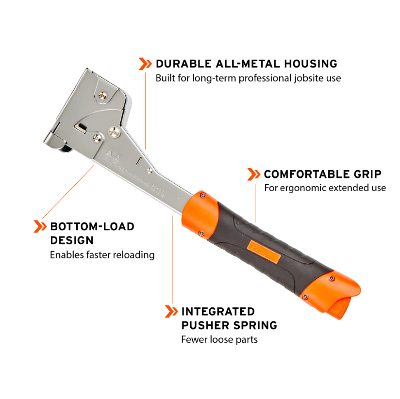 Paslode 516050 PRO-HT Pro Heavy-Duty Hammer Tacker features