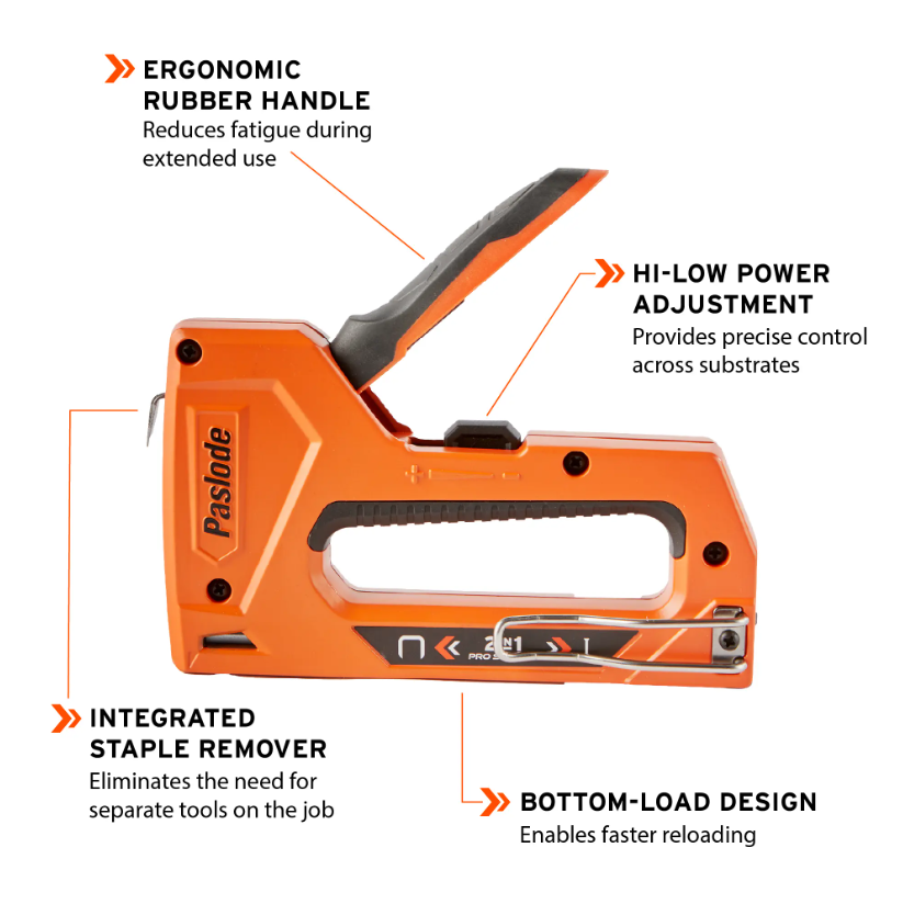 Paslode 516100 2-IN-1 Pro Manual Stapler features