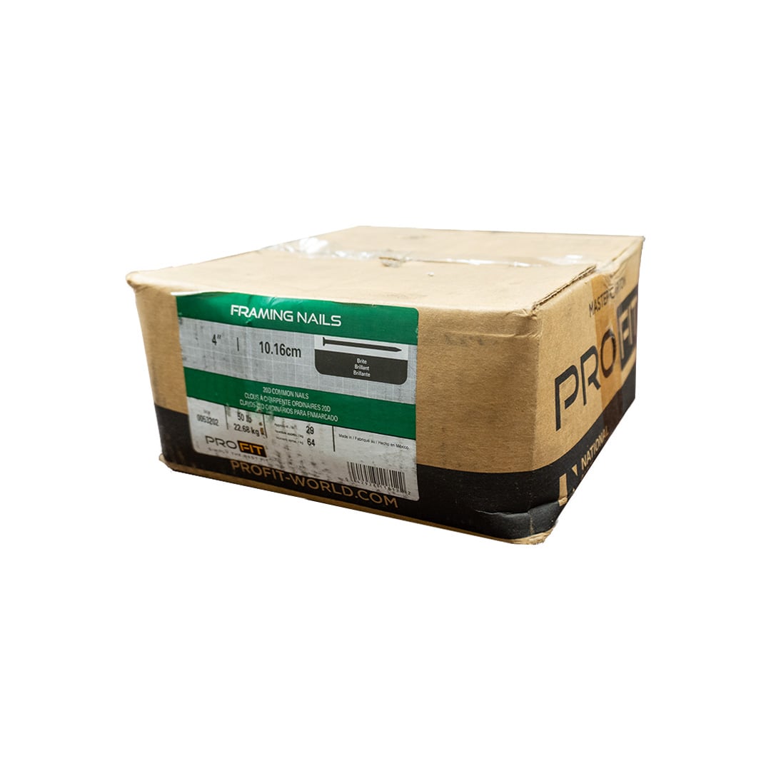Pro-Fit 0053202 20D 4" Smooth Brite Framing Nail 50lb. box