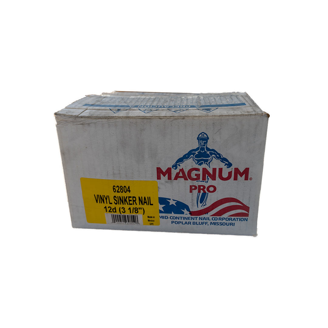 Magnum Pro 12D 3-1/8" Smooth Shank Vinyl Coated Sinker Nail 50lb. box