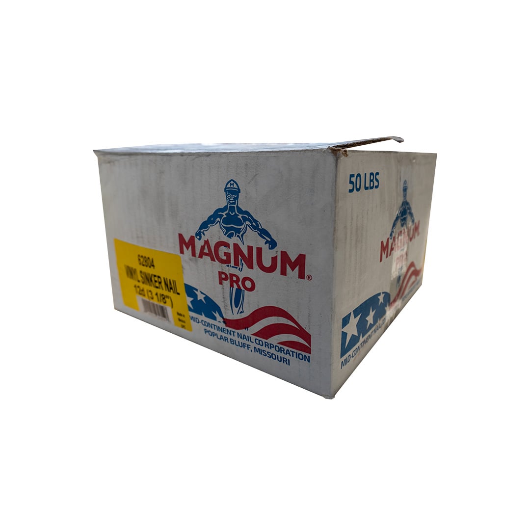 Magnum Pro 12D 3-1/8" Smooth Shank Vinyl Coated Sinker Nail package angle