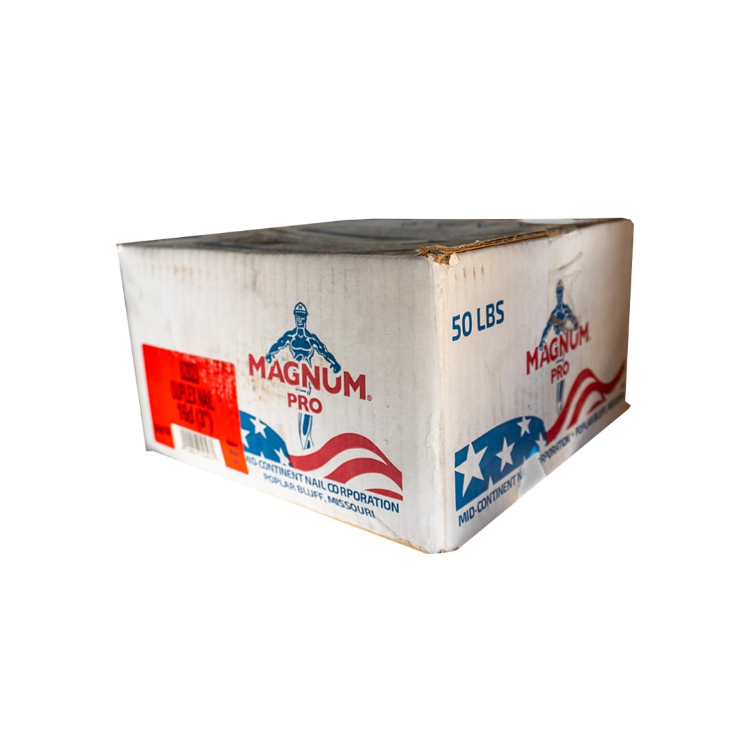 Magnum Pro 16D 3" Smooth Bright Duplex Scaffold Nail package angle