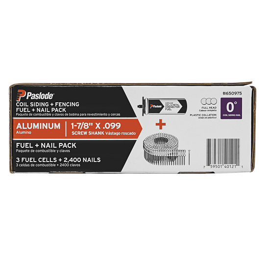 1-7/8" x .099 Aluminum Screw Shank Coil Fuel & Nail Pack 650975 box