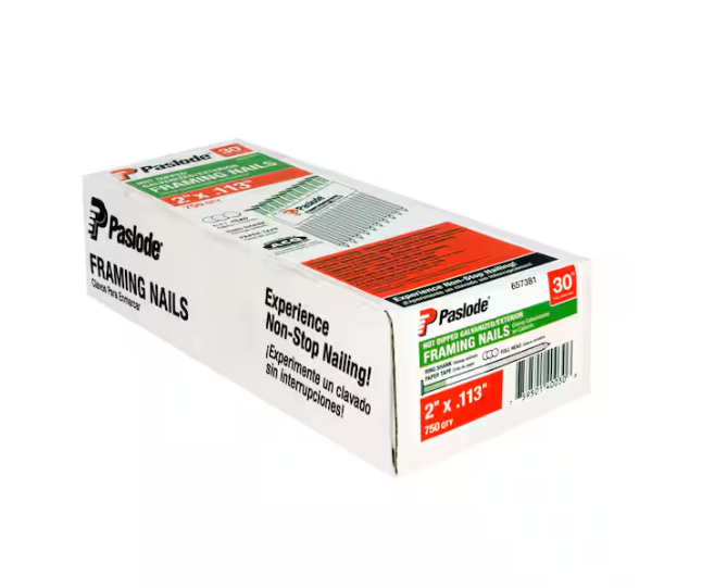 Paslode 657381 2" x .113 Ring  Hot Dip Galvanized Plus Handy Pack, 750ct