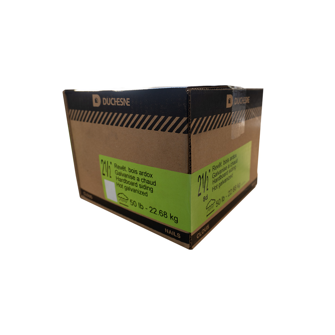 8D 2-1/2" Spiral Hot Dipped Galvanized Siding Nail 50lb box