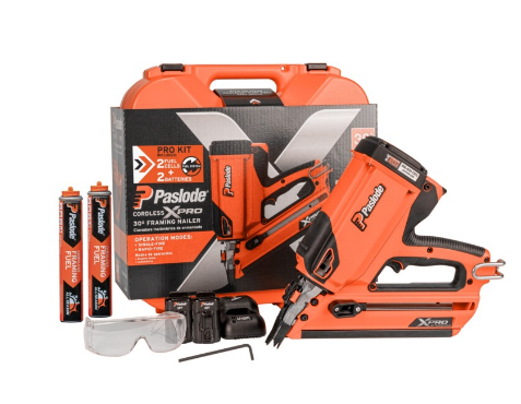Paslode CF325XPRO24 #906800 Cordless XPro 30-Degree Framing Nailer 2 batteries and fuel cells