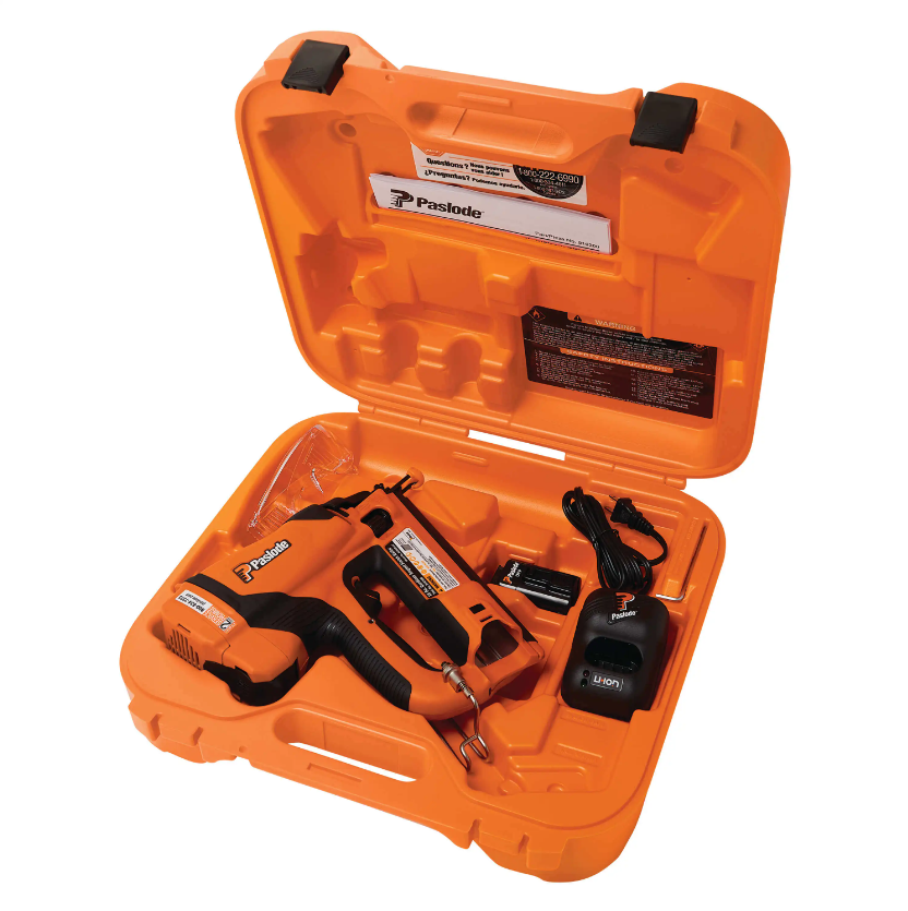 Paslode IM250A-Li2 Lithium Ion Cordless Finish Nailer 916200 case components