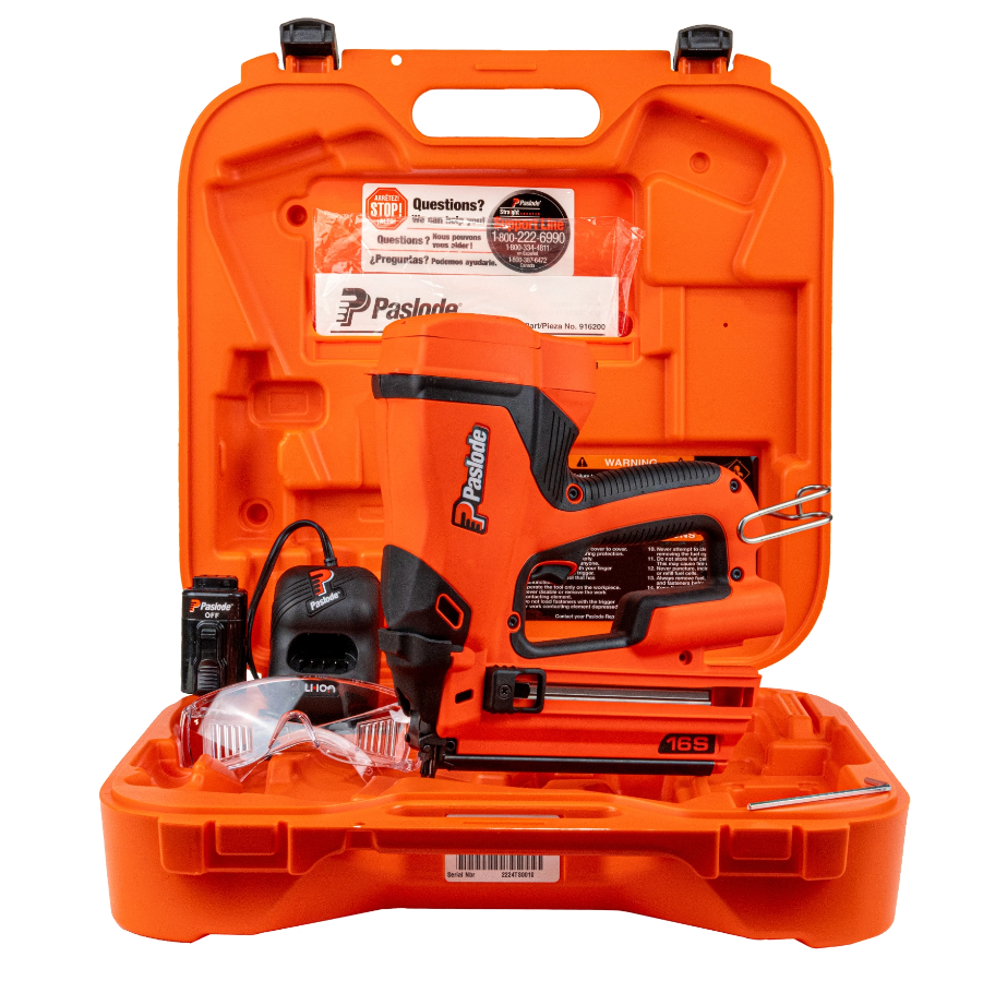Paslode IM250S-Li2 16-Gauge Straight Cordless Finish Nailer carry case