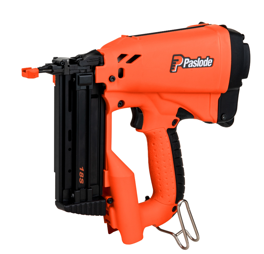 Paslode CT200S24 Cordless 18 Ga Brad Finish Nailer 2-Strip magazine side profile view
