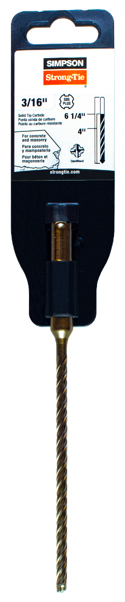3/16” x 6-¼” Simpson Strong-Tie MDPL01806S SDS-plus Drill Bits