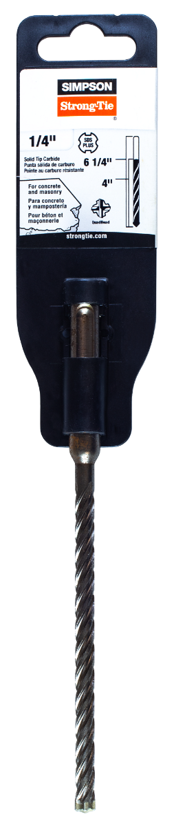 1/4” x 6-¼” Simpson Strong-Tie MDPL02506S SDS-plus Drill Bits