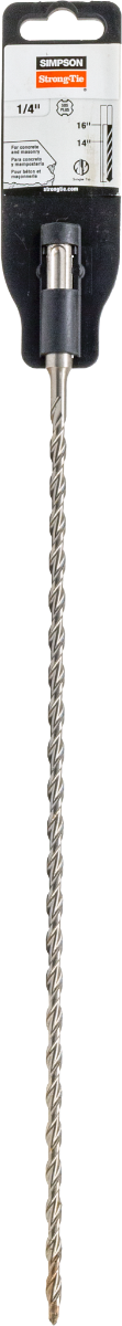 1/4” x 16” Simpson Strong-Tie MDPL02516 SDS-plus Drill Bits 2 cutter