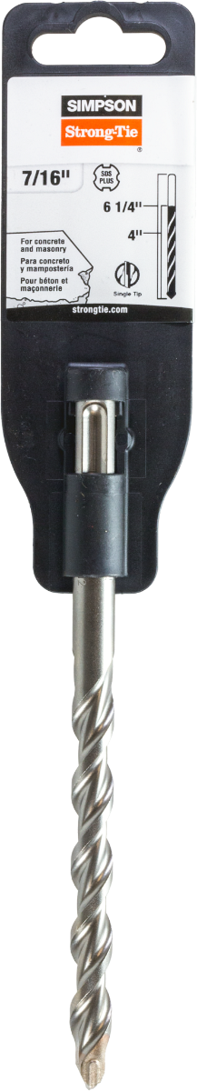 7/16” x 6-1/4” Simpson Strong-Tie MDPL04306 SDS-plus Drill Bits