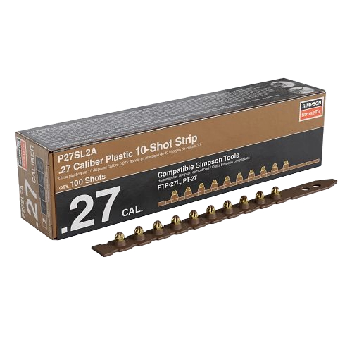 Brown (Level 2) Simpson Strong-Tie P27SL 0.27-Caliber Plastic, 10-Shot Strip Loads Imported