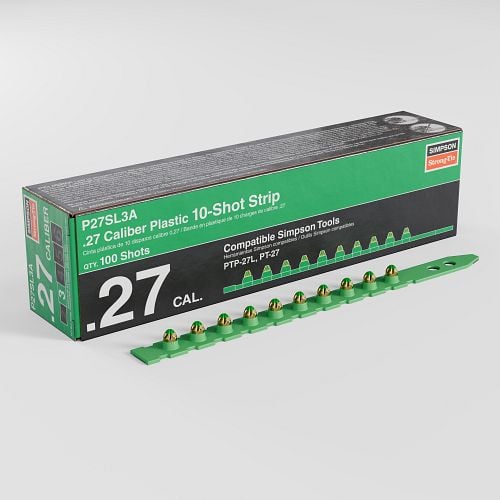 Green (Level 3) Simpson Strong-Tie P27SL3A P27SL 0.27-Caliber Plastic, 10-Shot Strip Loads Imported box 100 count