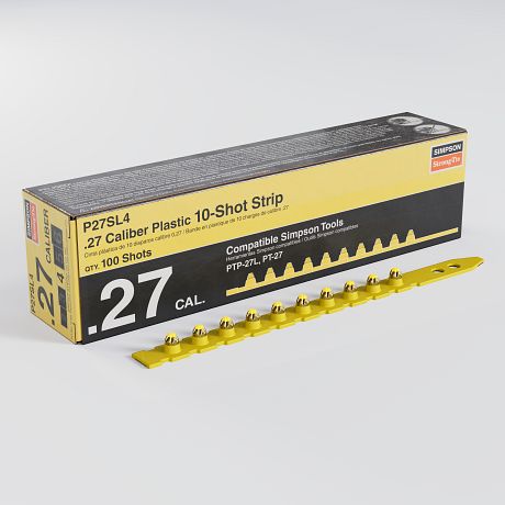 Yellow (Level 4) Simpson Strong-Tie P27SL4 P27SL 0.27-Caliber Plastic, 10-Shot Strip Loads