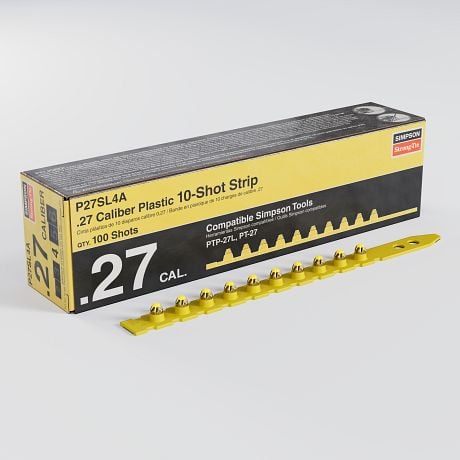 Simpson Strong-Tie P27SL4A P27SL 0.27-Caliber Plastic, 10-Shot Strip Loads 100 count box