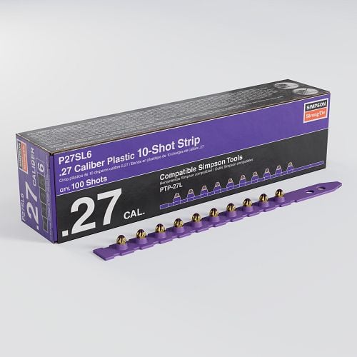 Purple (Level 6) P27SL6 Simpson Strong-Tie P27SL 0.27-Caliber Plastic, 10-Shot Strip Loads 100 count box